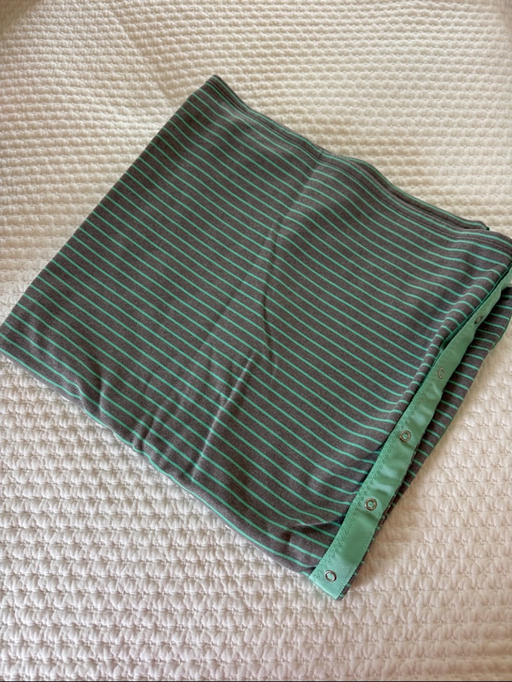 lululemon athletica Gray and Mint Striped Wrap Scarf
